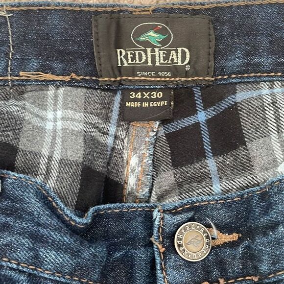 RedHead Men's Straight Leg Jeans Denim Mid Rise Dark Wash Blue Size 34x30‎ - Picture 5 of 8